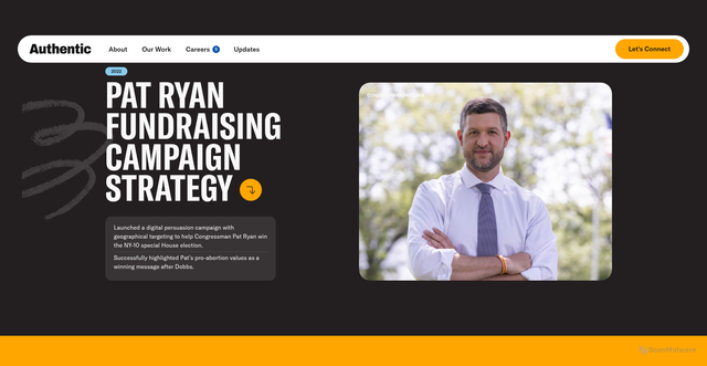 Security scan screenshot of https://authentic.org/case-studies/pat-ryan/