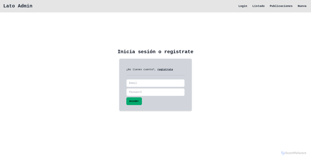 Security scan screenshot of https://lato-admin.pages.dev/