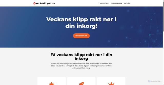 Security scan screenshot of https://veckoklippet.se