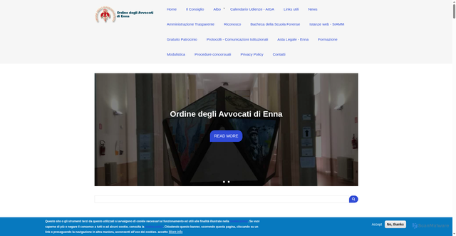 Security scan screenshot of https://www.ordineavvocatienna.it/