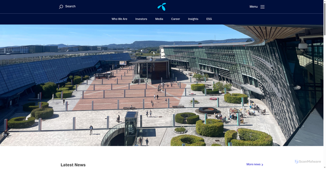 Security scan screenshot of https://telenor.com