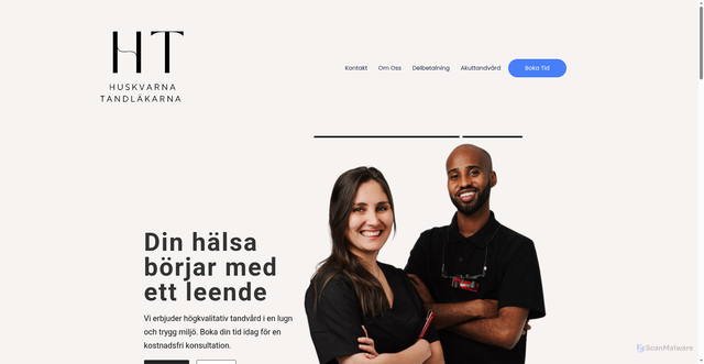 Security scan screenshot of https://huskvarnatandlakarna.se