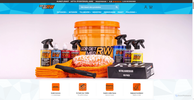 Security scan screenshot of https://gordetmedrw.se/