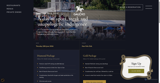 Security scan screenshot of https://gauchorestaurants.com/gaucho-polo-2026/?utm_source=atreemo&utm_medium=email&utm_campaign=epsom_polo_sundown_26