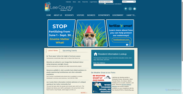 Security scan screenshot of https://www.leegov.com