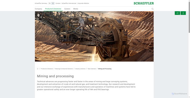 Security scan screenshot of https://oil-and-gas.schaeffler.com