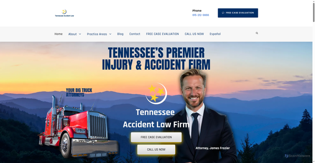 Security scan screenshot of https://tennesseeaccident.law/