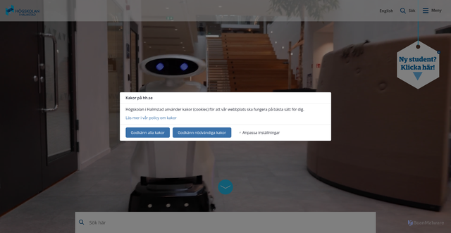 Security scan screenshot of https://www.hh.se