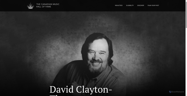 Security scan screenshot of https://canadianmusichalloffame.ca/inductee/david-clayton-thomas/