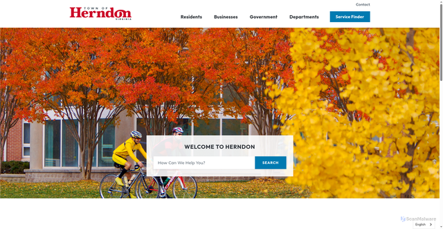 Security scan screenshot of https://www.herndon-va.gov/
