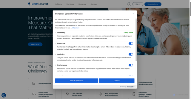 Security scan screenshot of https://healthcatalyst.com