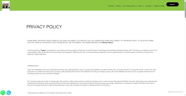 Security scan screenshot of https://a2dhabaandnrirasoi.com/pp