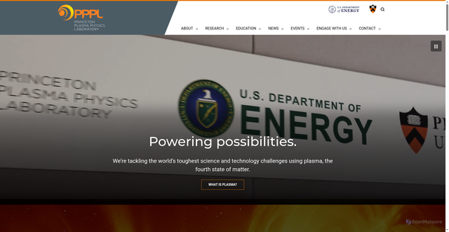 Security scan screenshot of https://www.pppl.gov/