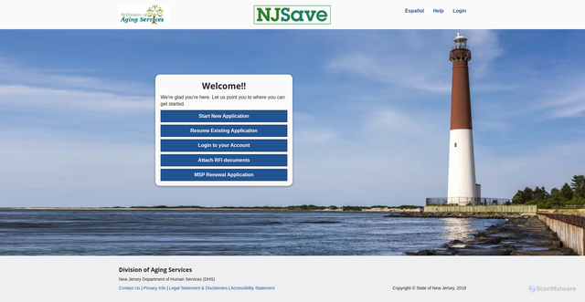 Security scan screenshot of https://nj-dhsas.my.site.com/njsave/quickstart