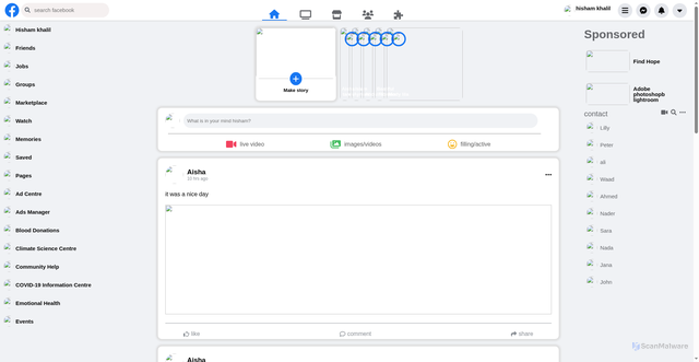 Security scan screenshot of http://facebook-five-nu.vercel.app/