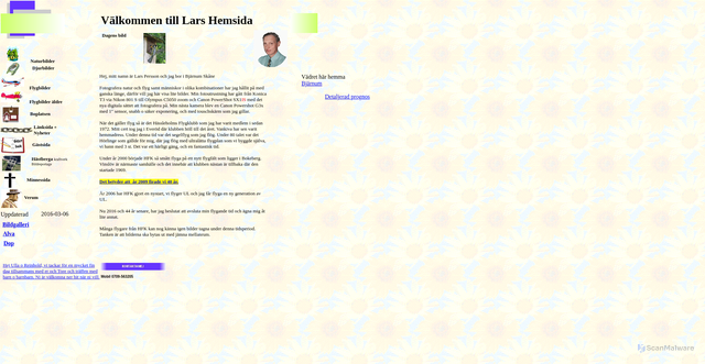 Security scan screenshot of https://larspersson.se