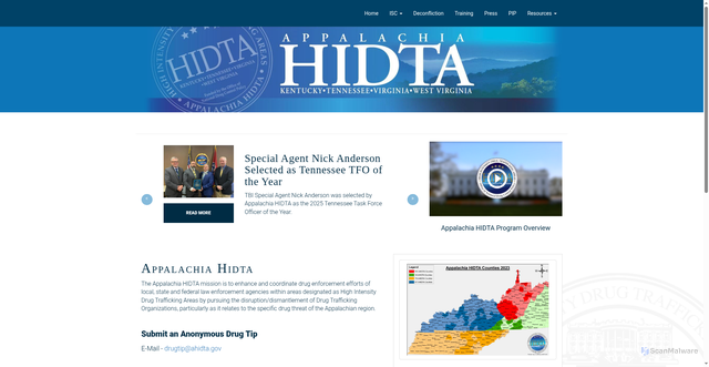 Security scan screenshot of https://ahidta.gov/
