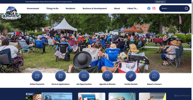 Security scan screenshot of https://burgawnc.gov/
