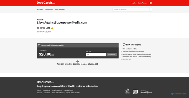 Security scan screenshot of https://libyaagainstsuperpowermedia.com/