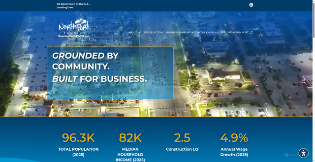 Security scan screenshot of https://developnorthportfl.gov/