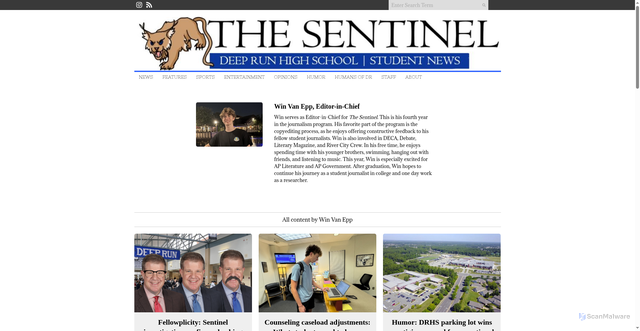 Security scan screenshot of https://deeprunsentinelonline.org/staff_name/win-van-epp/