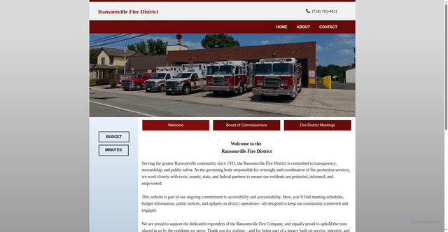 Security scan screenshot of https://ransomvillefiredistrict.gov/