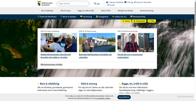Security scan screenshot of https://harnosand.se/