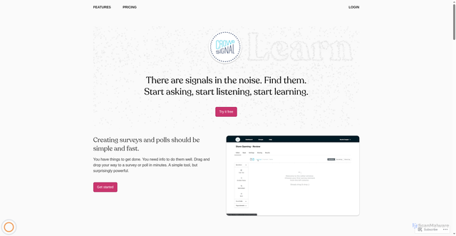 Security scan screenshot of https://survey.fm
