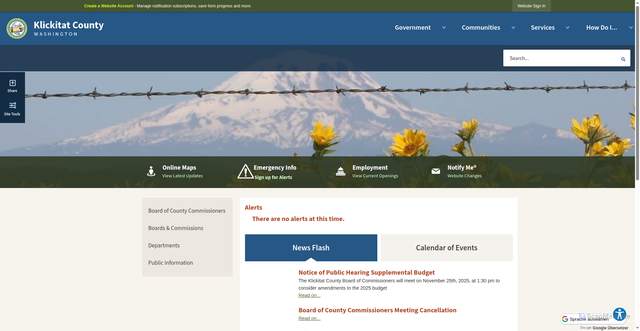Security scan screenshot of https://klickitatcounty.gov/