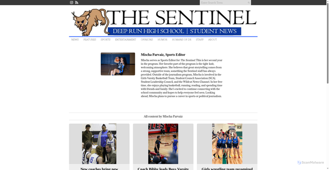 Security scan screenshot of https://deeprunsentinelonline.org/staff_name/mischa-parvaiz/