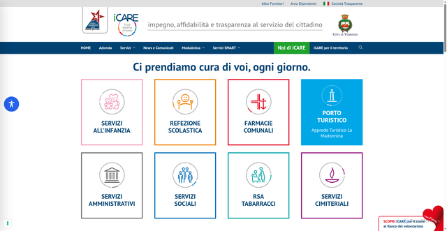 Security scan screenshot of https://www.icareviareggio.it/