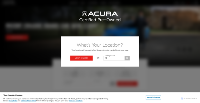 Security scan screenshot of https://acuracertified.com