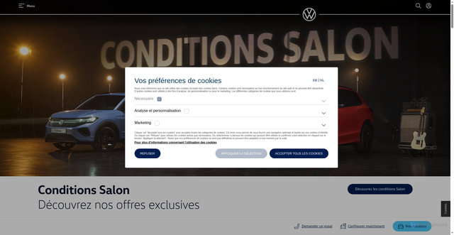 Security scan screenshot of https://volkswagen.be