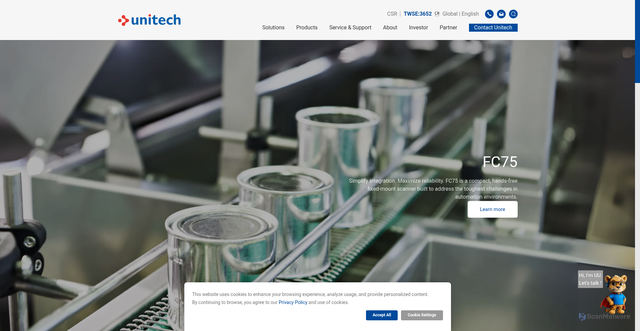 Security scan screenshot of https://ute.com