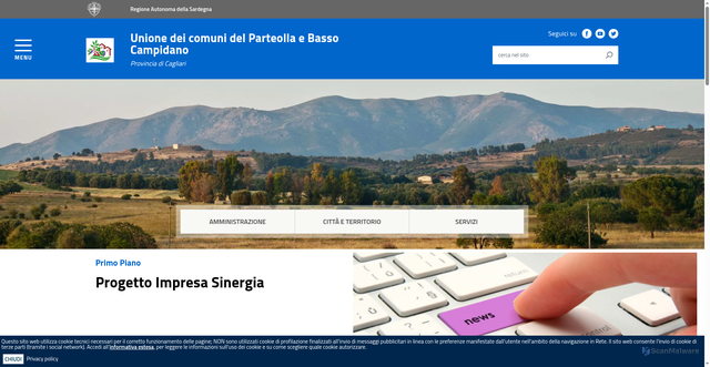 Security scan screenshot of https://www.unionecomuniparteolla.ca.it/