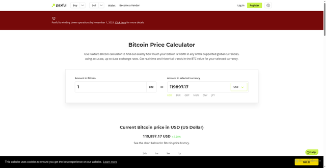 Security scan screenshot of https://paxful.com/calculator
