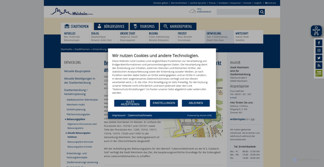Security scan screenshot of https://www.weinheim.de/startseite/stadtthemen/_1_02-18++_lebensmittelmarkt+an+der+b+3_+sulzbach-sued_.html