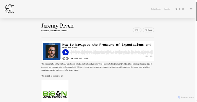 Security scan screenshot of https://garyscottthomas.com/jeremy-piven/