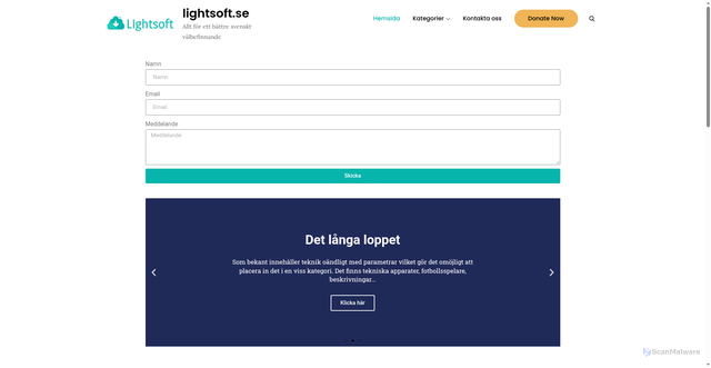 Security scan screenshot of https://lightsoft.se