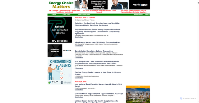 Security scan screenshot of https://energychoicematters.com