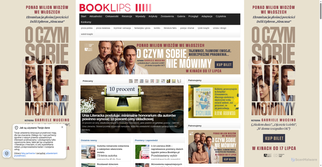 Security scan screenshot of booklips.pl
