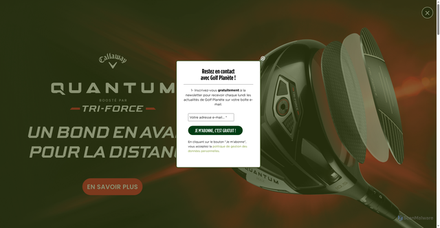 Security scan screenshot of https://www.golfplanete.com