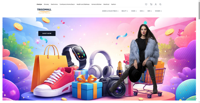 Security scan screenshot of http://trigomall.in/