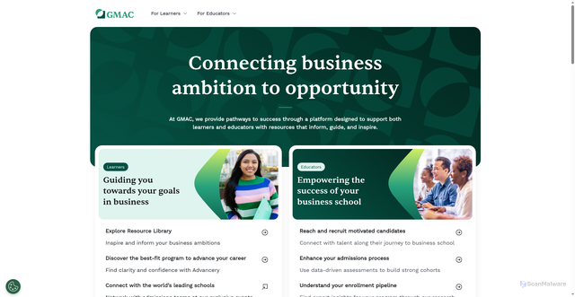 Security scan screenshot of https://gmac.com