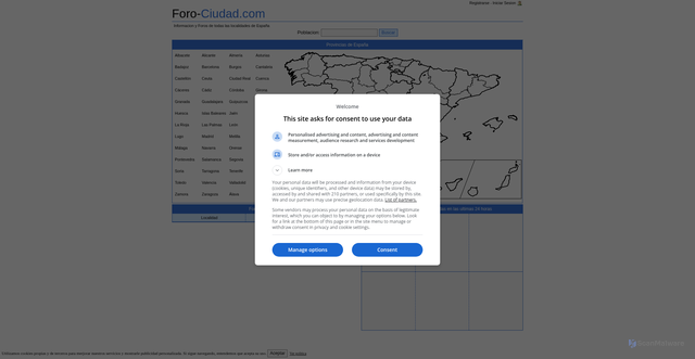 Security scan screenshot of https://foro-ciudad.com