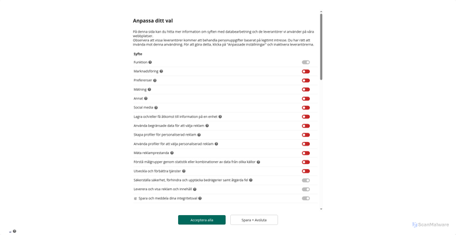 Security scan screenshot of https://www.studentum.se/skola/shms-swiss-hotel-management-school/