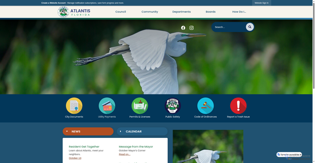 Security scan screenshot of https://atlantisfl.gov/