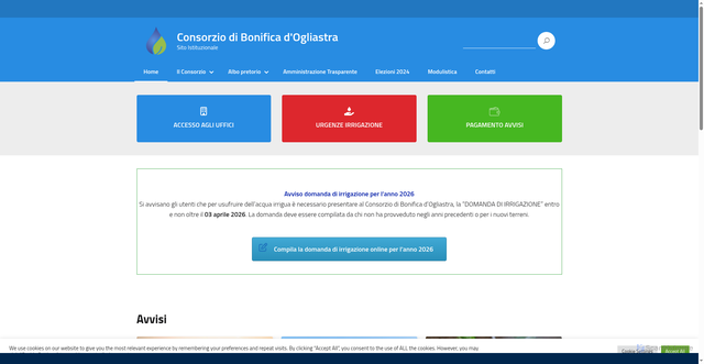 Security scan screenshot of https://www.cbogliastra.it