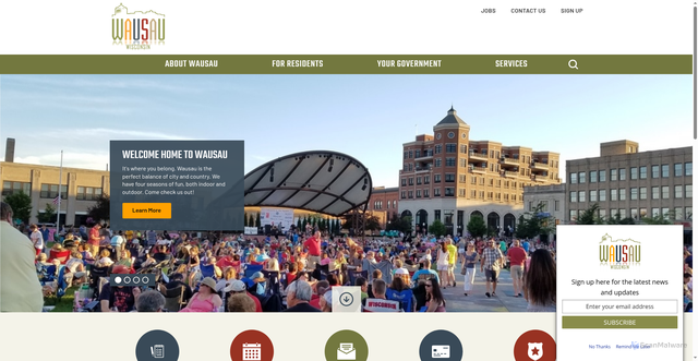 Security scan screenshot of https://www.wausauwi.gov/