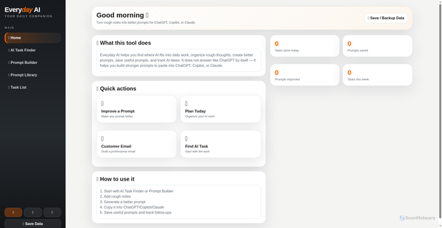 Security scan screenshot of https://everydayaibyani.pages.dev/